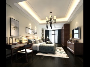 stylish bedroom complete 91 3D Model