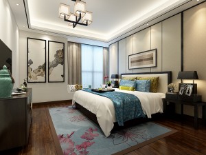 stylish bedroom complete 92 Model 3D