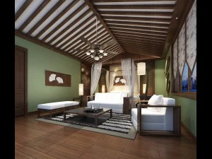 stylish bedroom complete 93 3D Model