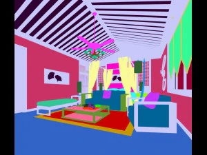 stylish bedroom complete 93 3D Model