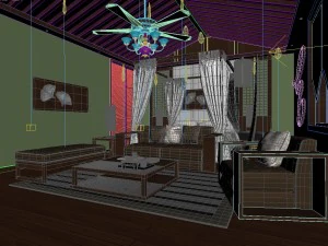 stylish bedroom complete 93 3D Model