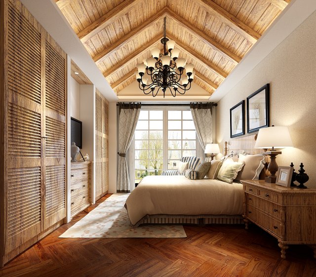 stylish bedroom complete 95 Modelo 3D .c4d .max .obj .3ds .fbx .stl .blend 