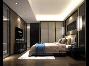 stylish bedroom complete 97 3D Model