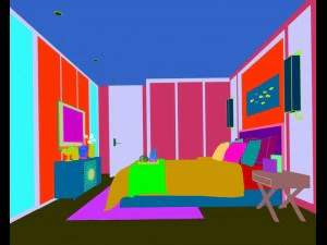 stylish bedroom complete 97 3D Model