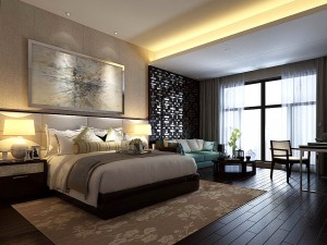 stylish bedroom complete 98 3D Модель