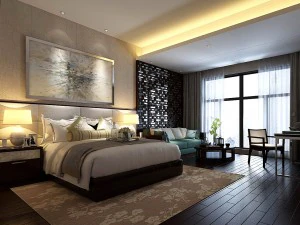 세련된 침실 완성 98 3D 모델