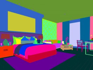 stylish bedroom complete 98 3D Model