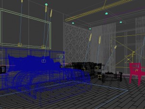 stylish bedroom complete 98 Modelo 3D