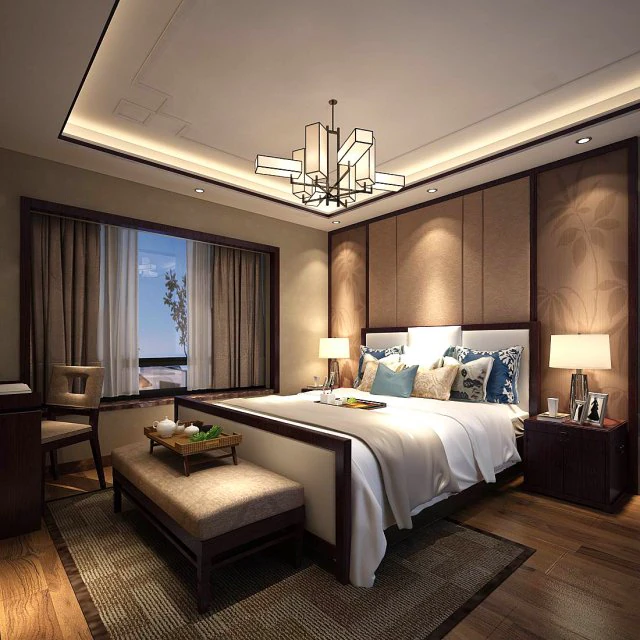 stylish bedroom complete 99 3D Model .c4d .max .obj .3ds .fbx .stl .blend 