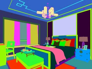 stylish bedroom complete 99 3D Model