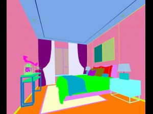 stylish bedroom complete 100 3D Model