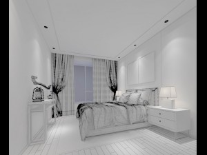 stylish bedroom complete 100 3D Model