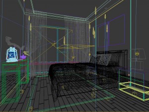 stylish bedroom complete 100 3D Model