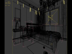 stylish bedroom complete 101 3D Model