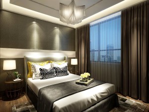 stylish bedroom complete 102 3D Model