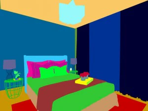 stylish bedroom complete 102 3D Model