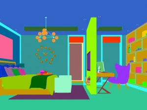 stylish bedroom complete 103 3D Model