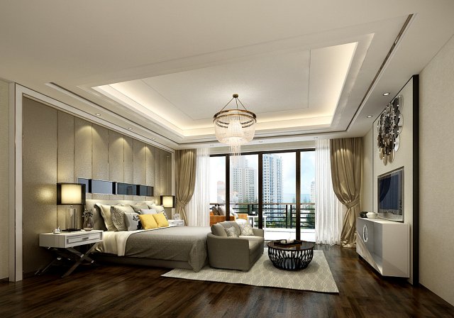 stylish bedroom complete 104 Modèle 3D .c4d .max .obj .3ds .fbx .stl .blend 