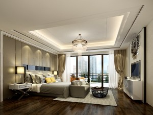 stylish bedroom complete 104 3D Model