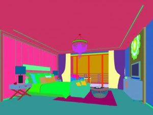 stylish bedroom complete 104 3D Model