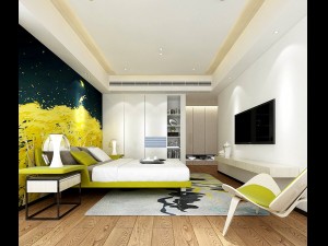 stylish bedroom complete 105 3D 모델
