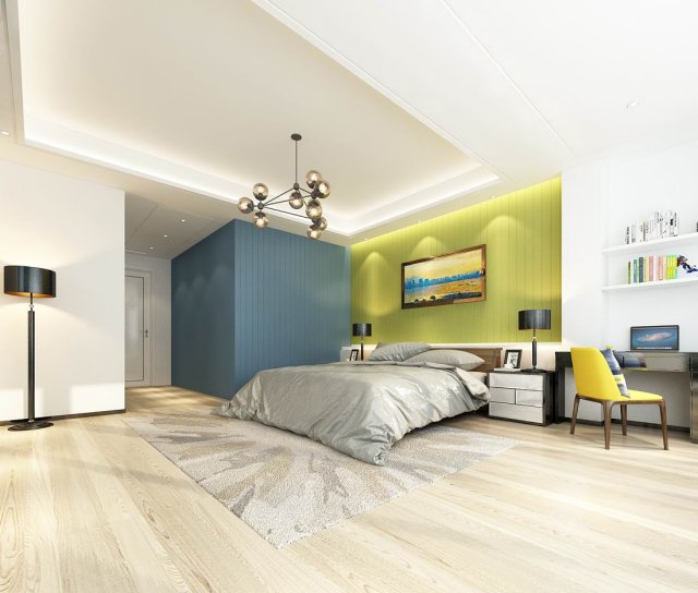 stylish bedroom complete 106 3D Модель .c4d .max .obj .3ds .fbx .stl .blend 