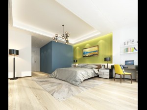 stylish bedroom complete 106 3D Model