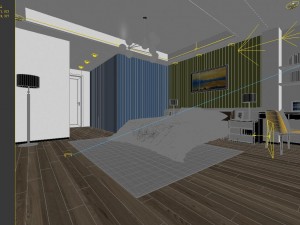 stylish bedroom complete 106 3D Модель