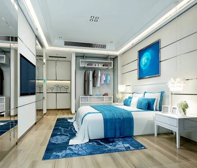 stylish bedroom complete 107 3D Model .c4d .max .obj .3ds .fbx .stl .blend 