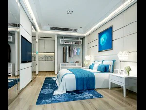 stylish bedroom complete 107 3D Model