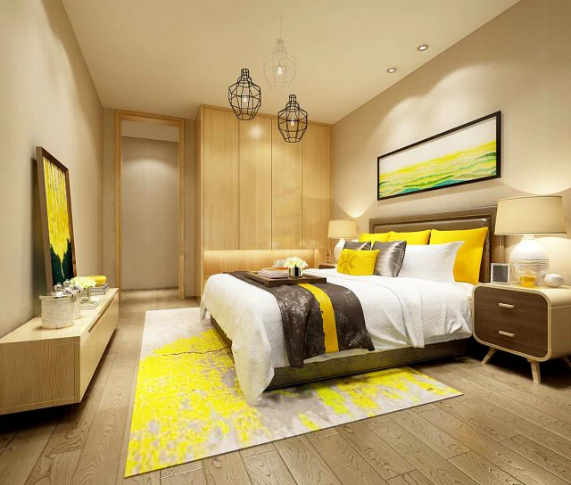 stylish bedroom complete 108 3D Model .c4d .max .obj .3ds .fbx .stl .blend
