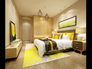 stylish bedroom complete 108 3D Model