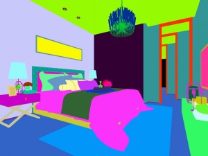 stylish bedroom complete 109 Modèle 3D