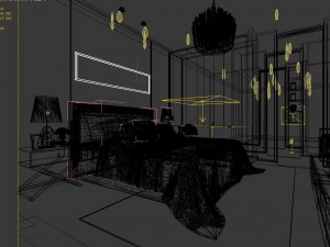 stylish bedroom complete 109 Modèle 3D