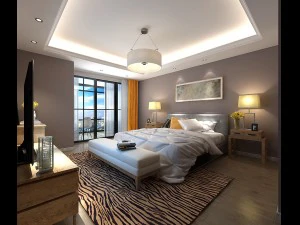 stylish bedroom complete 110 3D Model