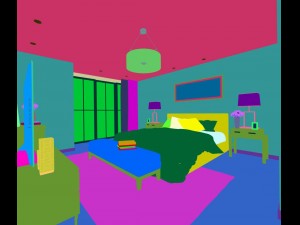 stylish bedroom complete 110 Model 3D
