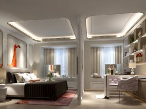 stylish bedroom complete 112 3D Model