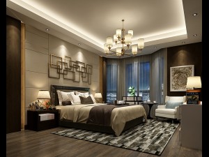 stylish bedroom complete 112 3D Model