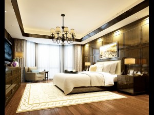stylish bedroom complete 113 Model 3D