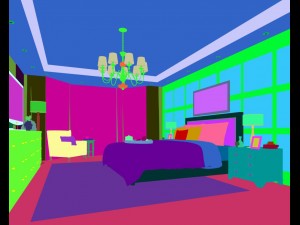 stylish bedroom complete 113 Model 3D