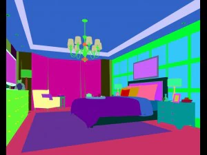 stylish bedroom complete 113 3D Model