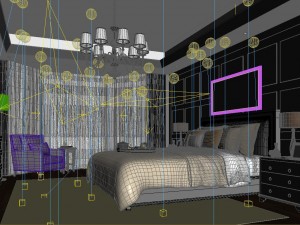 stylish bedroom complete 113 Model 3D