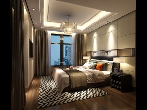 stylish bedroom complete 114 3D-Modell