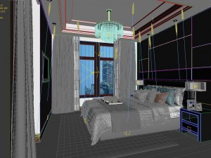 stylish bedroom complete 114 3D मॉडल