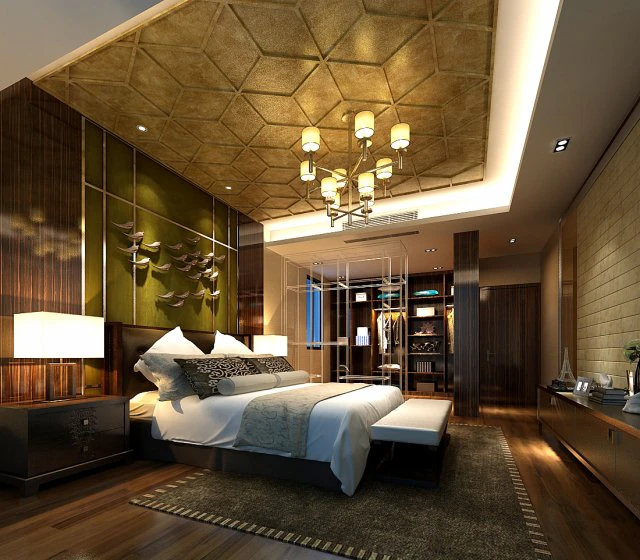 stylish bedroom complete 115 3D Model .c4d .max .obj .3ds .fbx .stl .blend 