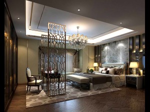 stylish bedroom complete 116 3D Model