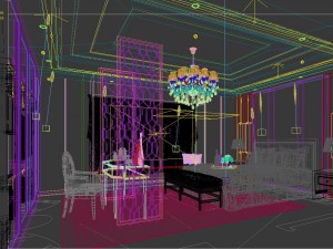 stylish bedroom complete 116 3D Model