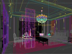 stylish bedroom complete 116 3D Model