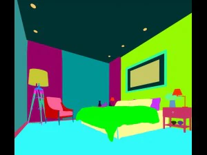stylish bedroom complete 117 3D Model