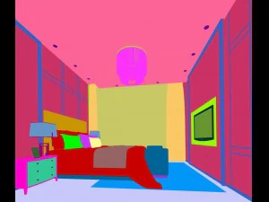 stylish bedroom complete 118 3D Model